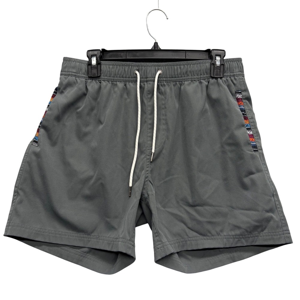 Wowie Shorts Mens L Grey Drawstring Elastic Waist Performance Activewear 5" - Picture 1 of 6